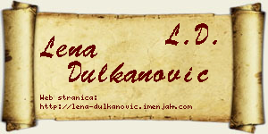 Lena Dulkanović vizit kartica